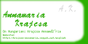 annamaria krajcsa business card